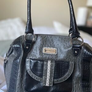 Vintage Y2K U.S POLO purse. NWOT black and grey  shoulder bag old money style